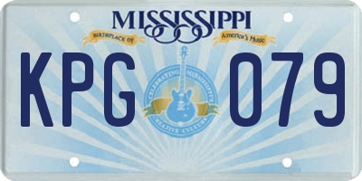 MS license plate KPG079