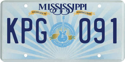 MS license plate KPG091