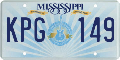 MS license plate KPG149