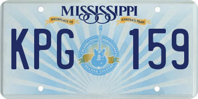 MS license plate KPG159