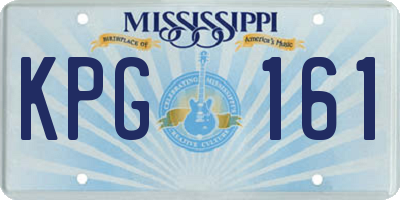 MS license plate KPG161