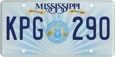 MS license plate KPG290