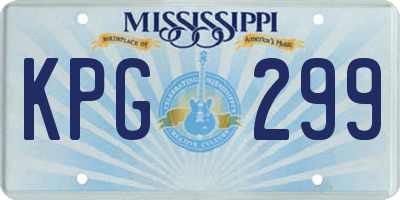 MS license plate KPG299