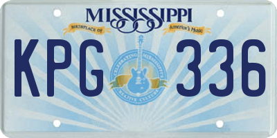 MS license plate KPG336
