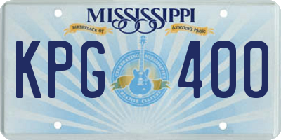 MS license plate KPG400