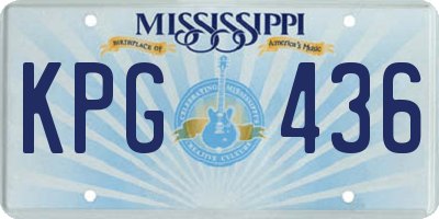 MS license plate KPG436