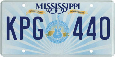 MS license plate KPG440