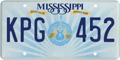 MS license plate KPG452