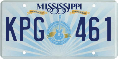 MS license plate KPG461