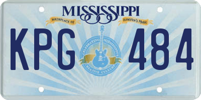 MS license plate KPG484