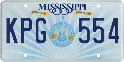 MS license plate KPG554