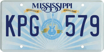 MS license plate KPG579