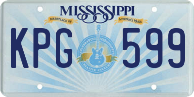 MS license plate KPG599