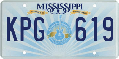 MS license plate KPG619