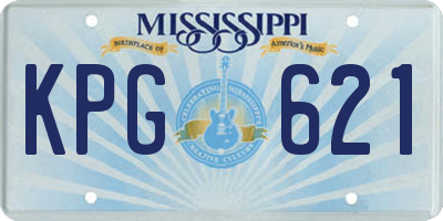 MS license plate KPG621