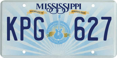 MS license plate KPG627