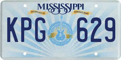 MS license plate KPG629