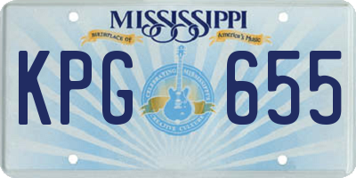 MS license plate KPG655