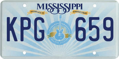 MS license plate KPG659
