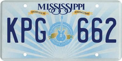 MS license plate KPG662