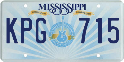 MS license plate KPG715