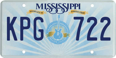 MS license plate KPG722