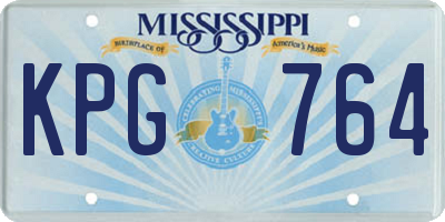 MS license plate KPG764