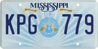 MS license plate KPG779