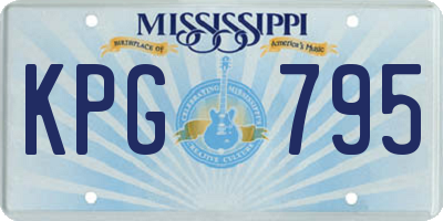 MS license plate KPG795