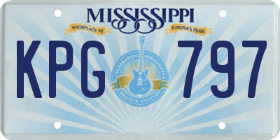 MS license plate KPG797