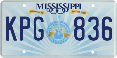MS license plate KPG836