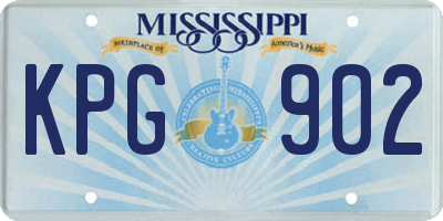 MS license plate KPG902