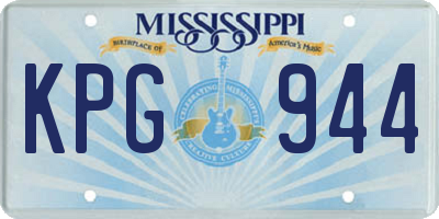 MS license plate KPG944