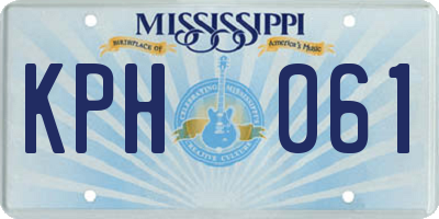 MS license plate KPH061