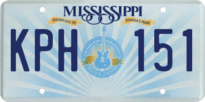 MS license plate KPH151