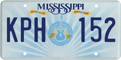 MS license plate KPH152