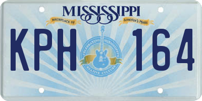 MS license plate KPH164