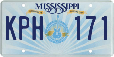 MS license plate KPH171