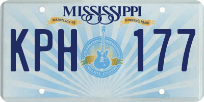 MS license plate KPH177