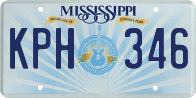 MS license plate KPH346