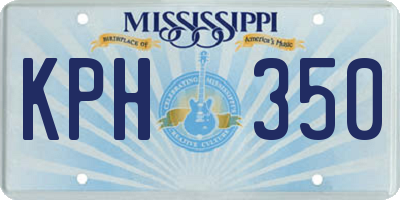 MS license plate KPH350