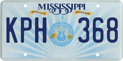 MS license plate KPH368