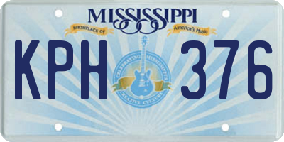 MS license plate KPH376
