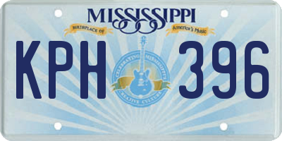 MS license plate KPH396