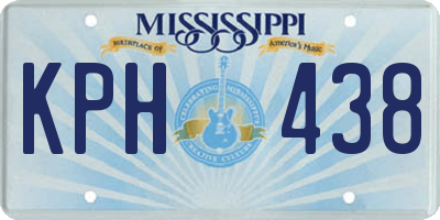 MS license plate KPH438