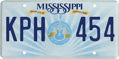 MS license plate KPH454