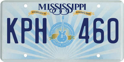 MS license plate KPH460