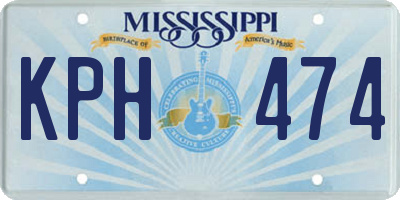 MS license plate KPH474