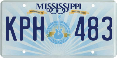 MS license plate KPH483