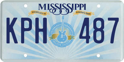 MS license plate KPH487